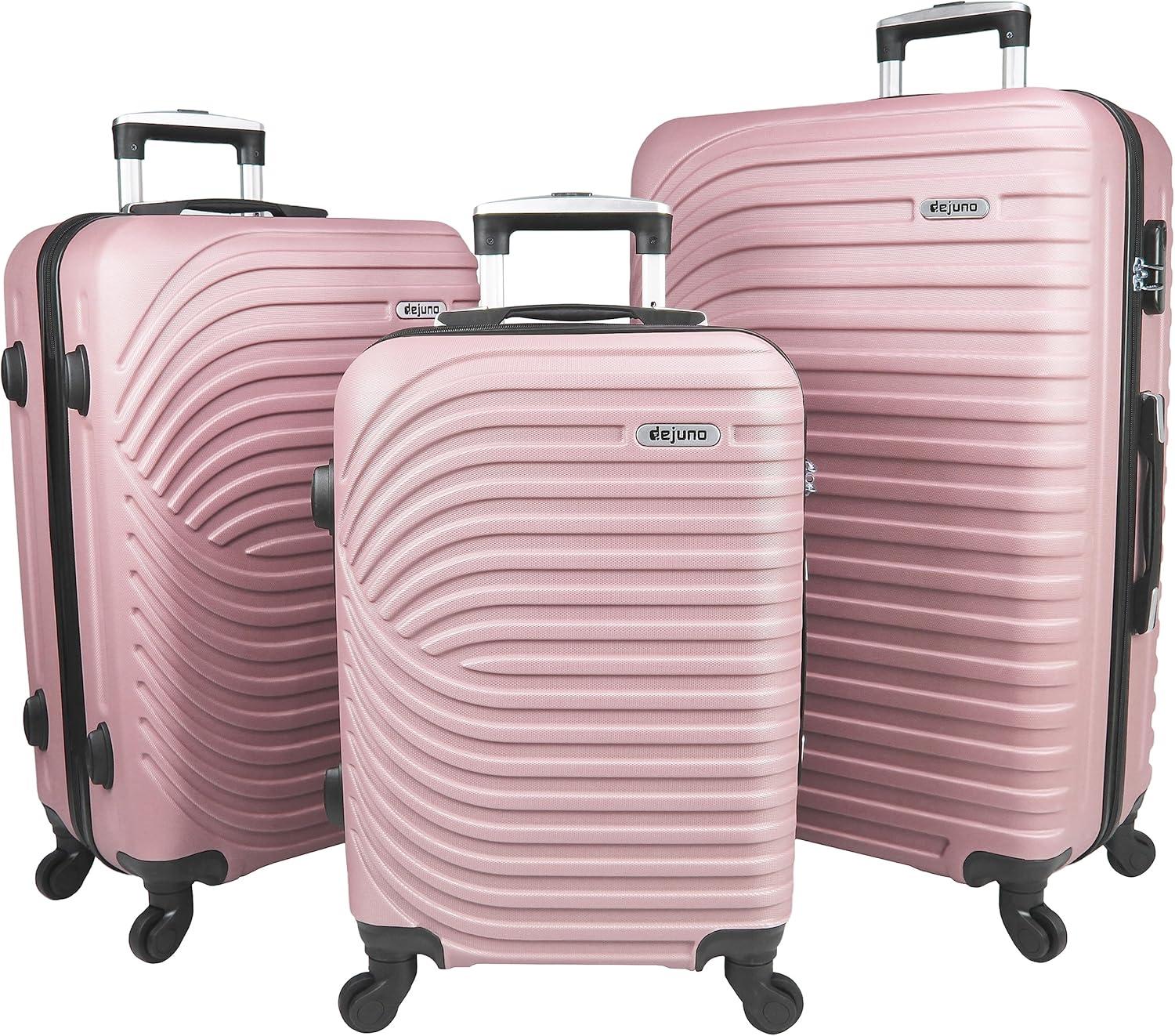 Dejuno Craft Hardside 3-Piece Spinner Luggage Set - Blush