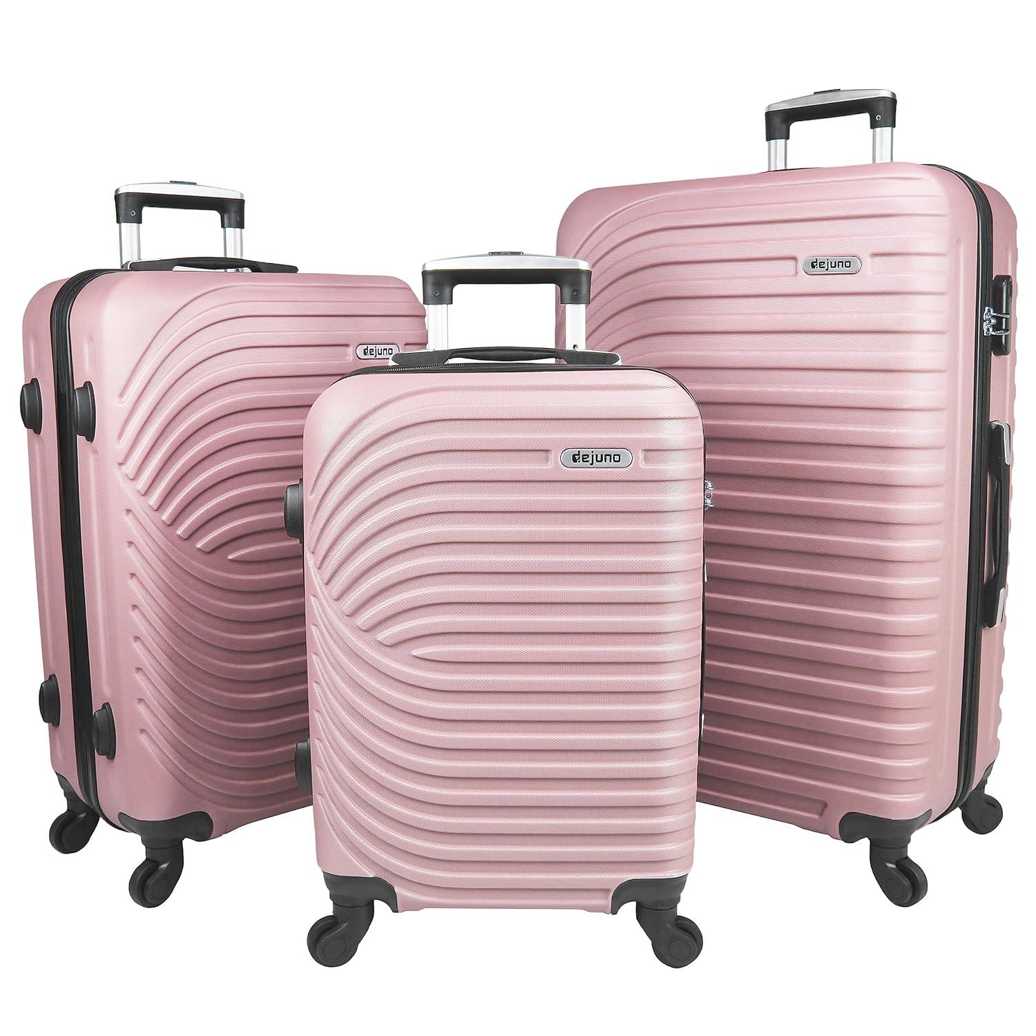 Dejuno Craft Hardside 3-Piece Spinner Luggage Set - Blush
