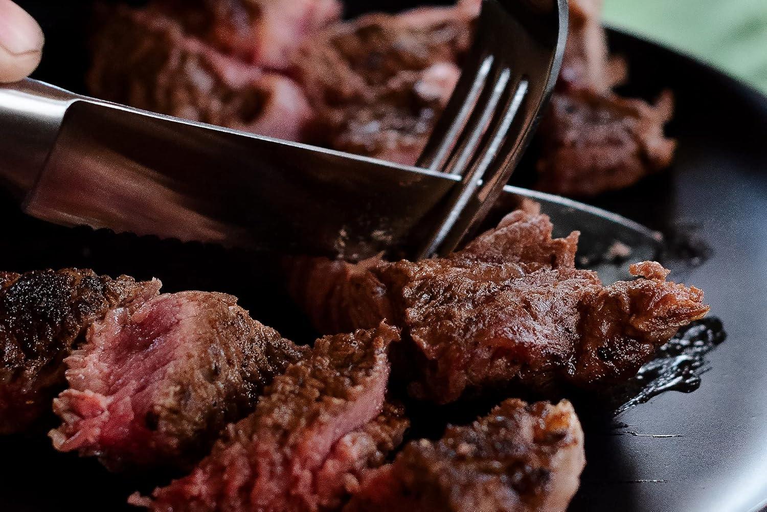 Dura Culina® Elite Series 8 Piece Stainless Steel Steak Knife Set, Black