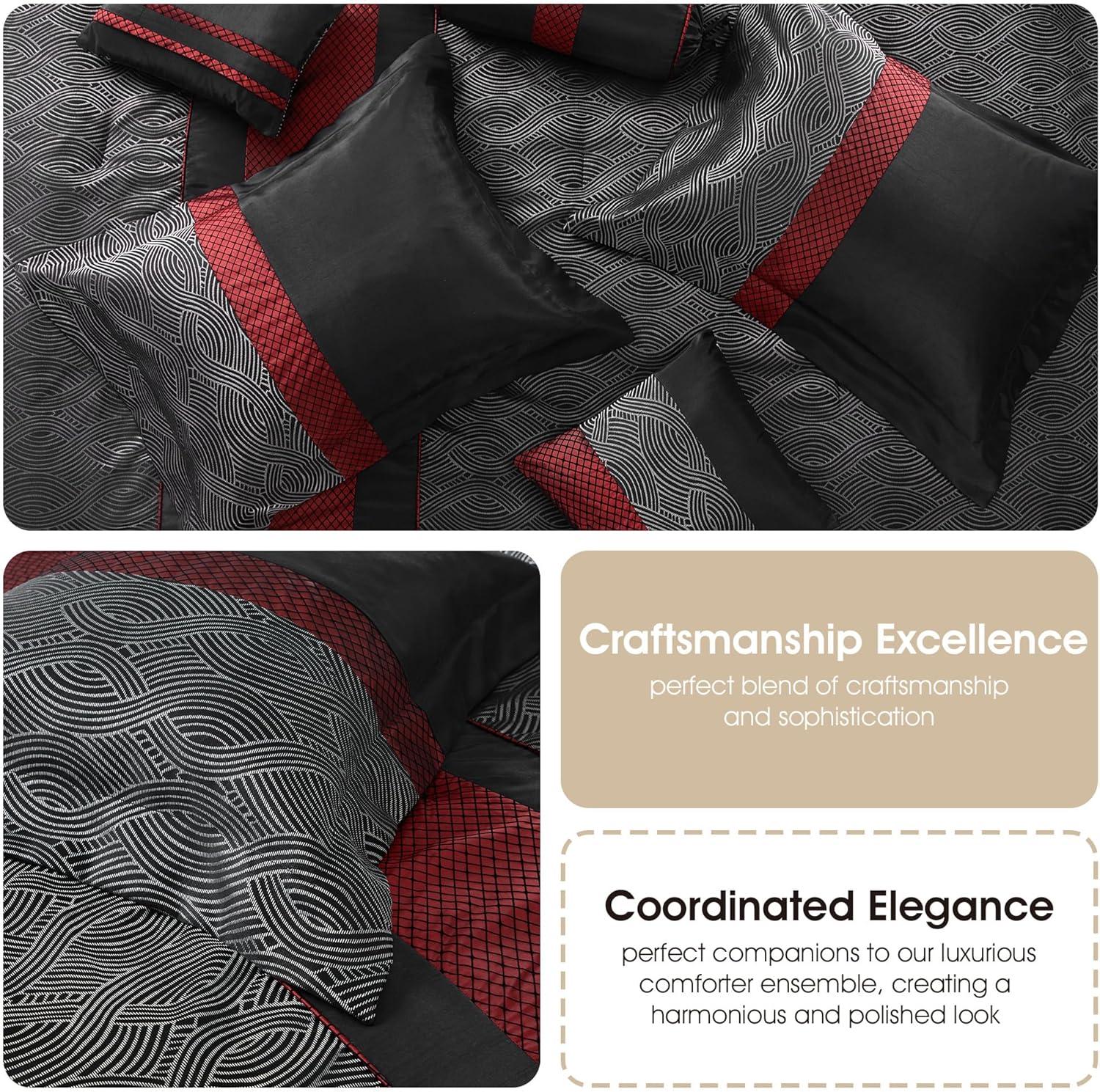 Nanshing America, Inc Kath 7 Piece Microfiber Modern & Contemporary Comforter Set