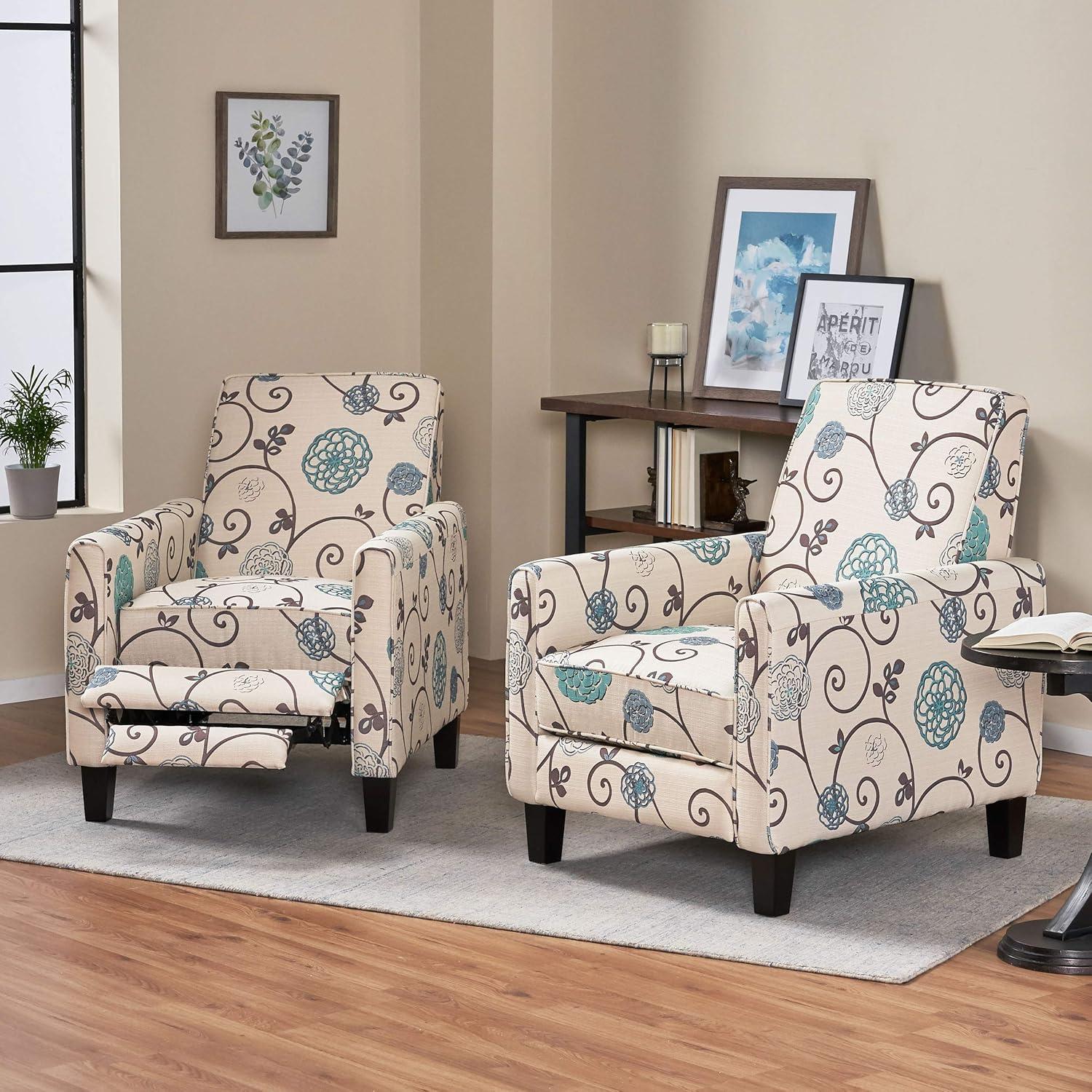 Set of 2 Darvis Contemporary Recliners - Christopher Knight Home