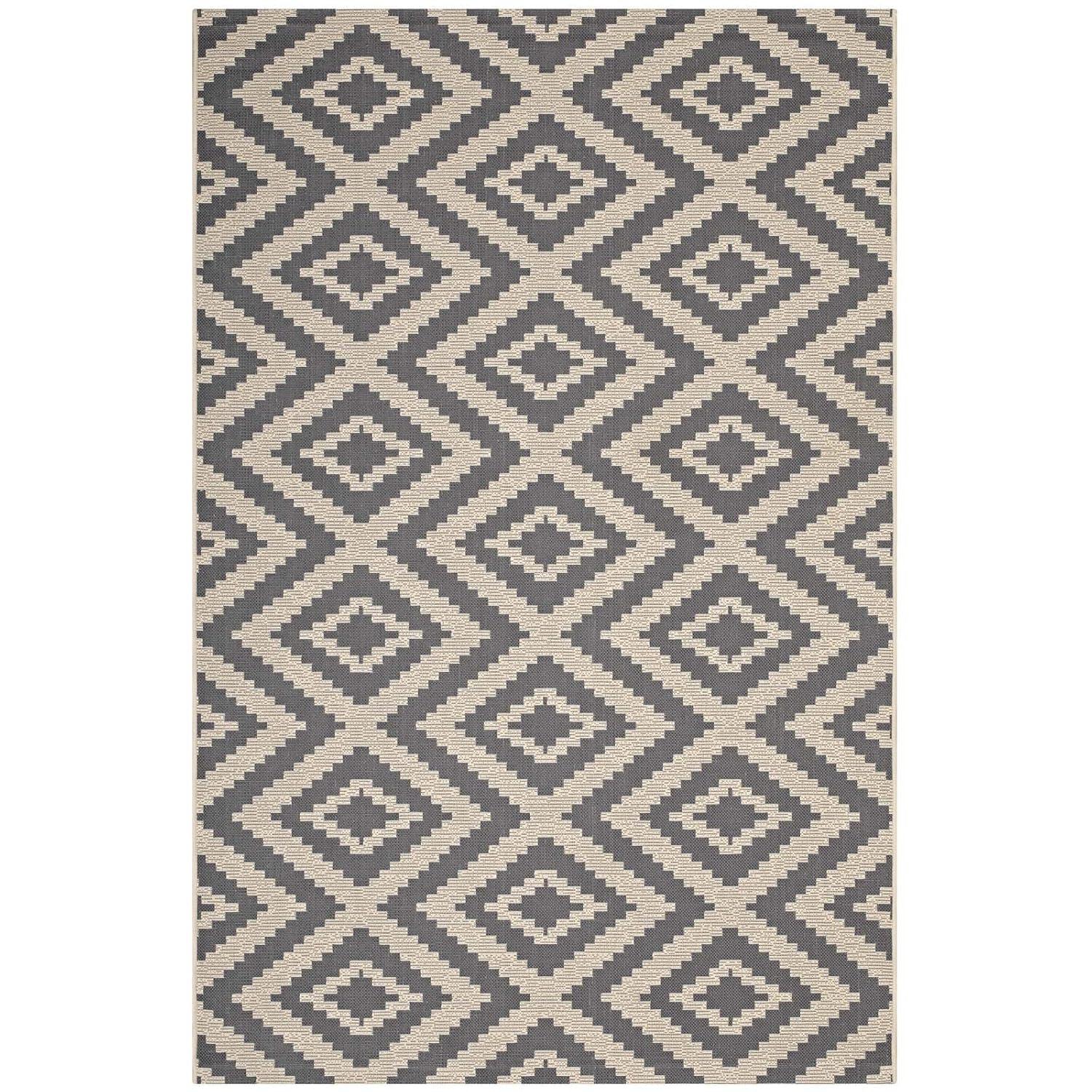 Modway Modway Jagged Geometric Diamond Trellis Indoor and Outdoor Area Rug