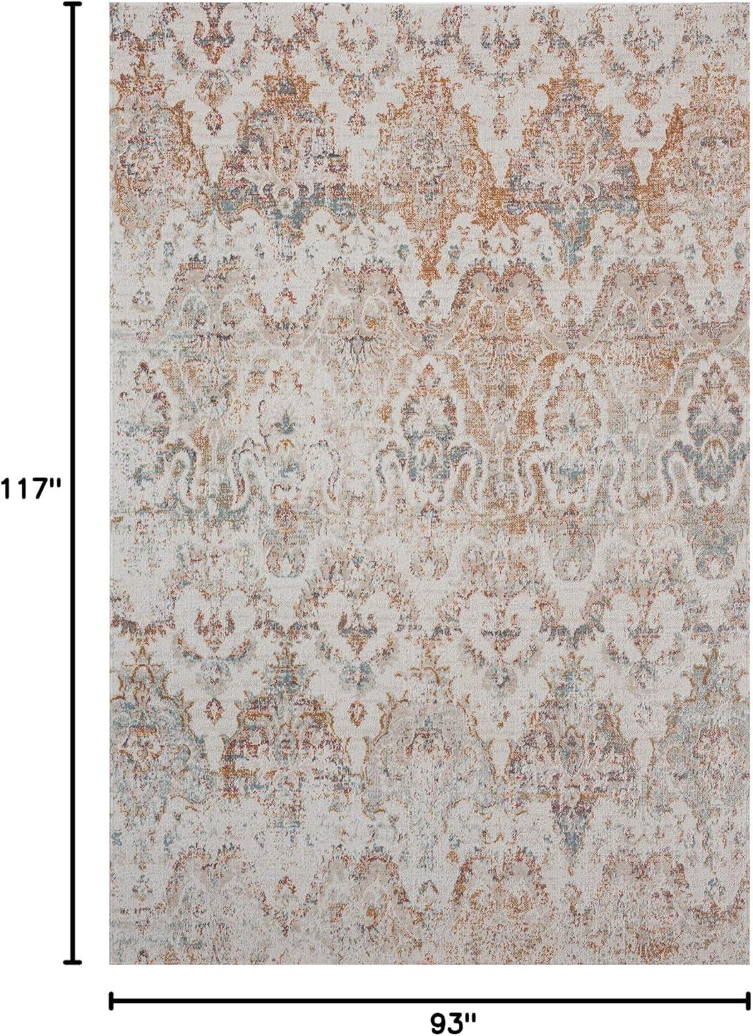 Ox Bay Blake 7'9" x 9'9" Beige/Multi Distressed Ikat Indoor/Outdoor Area Rug