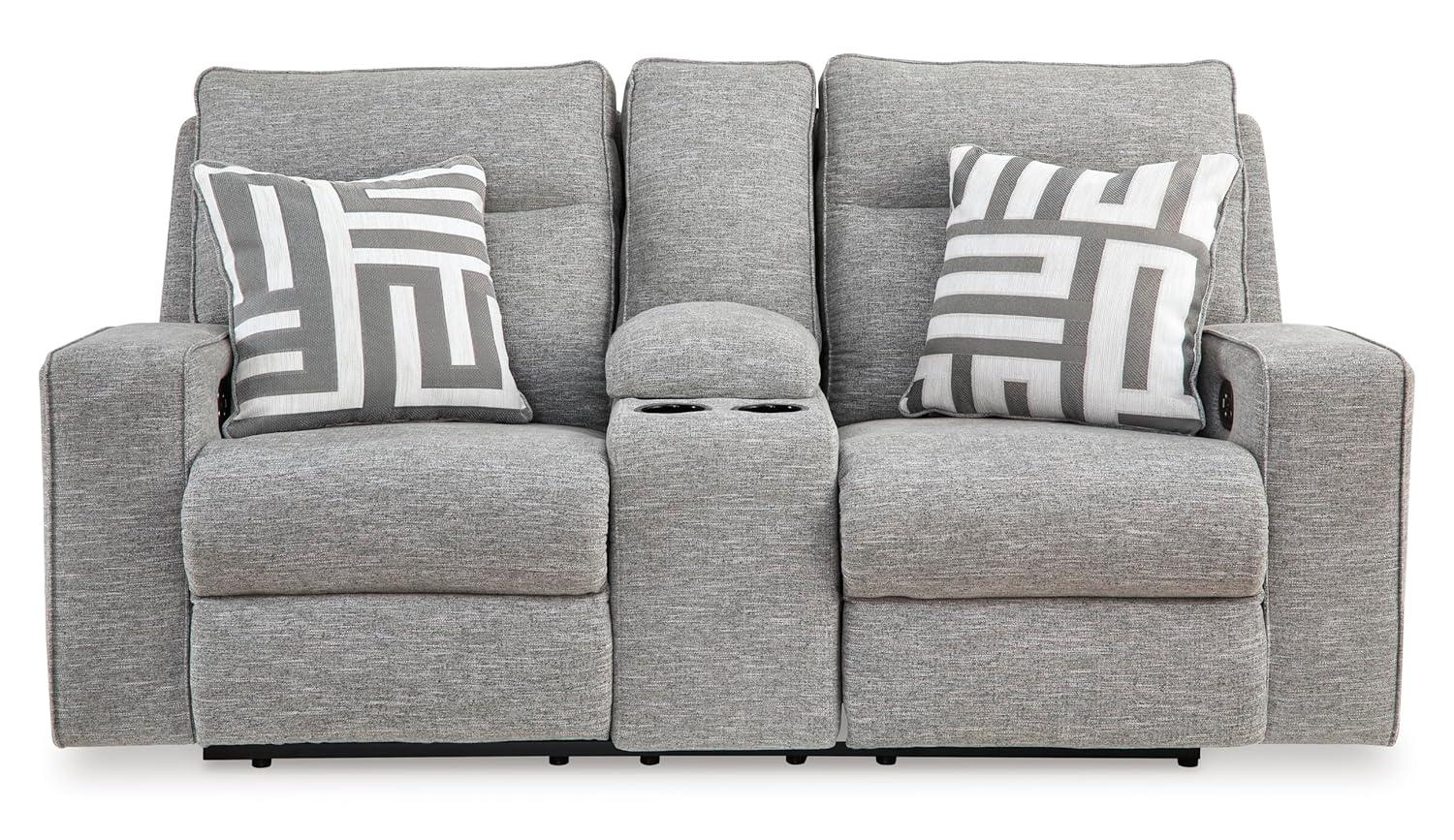 Signature Design by Ashley Biscoe Pewter Power Reclining Loveseat