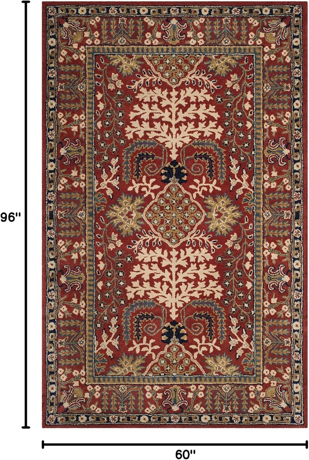 Antiquity AT64 Hand Tufted Area Rug - Red/Multi - 5'x8' - Safavieh.