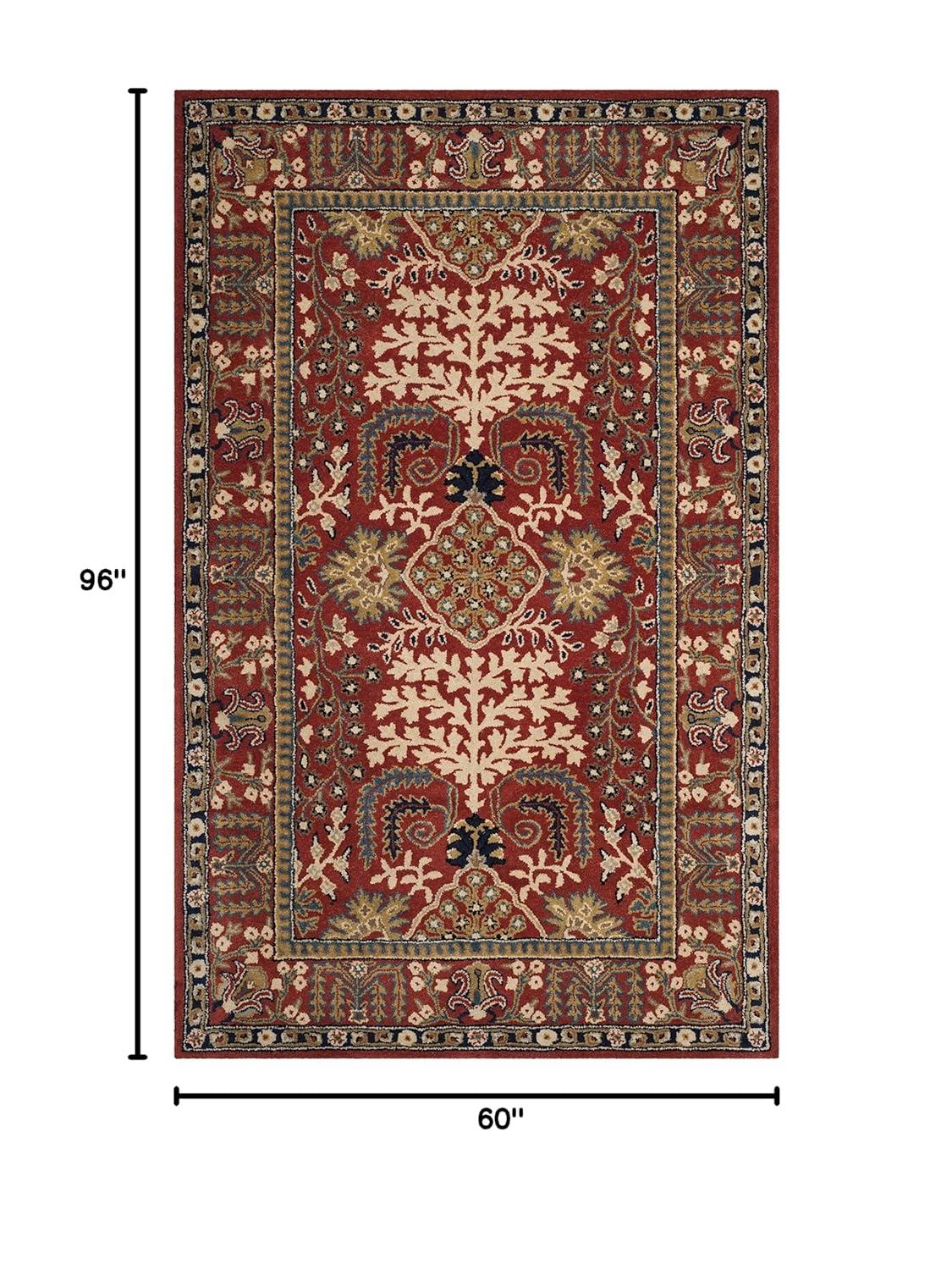 Antiquity AT64 Hand Tufted Area Rug - Red/Multi - 5'x8' - Safavieh.