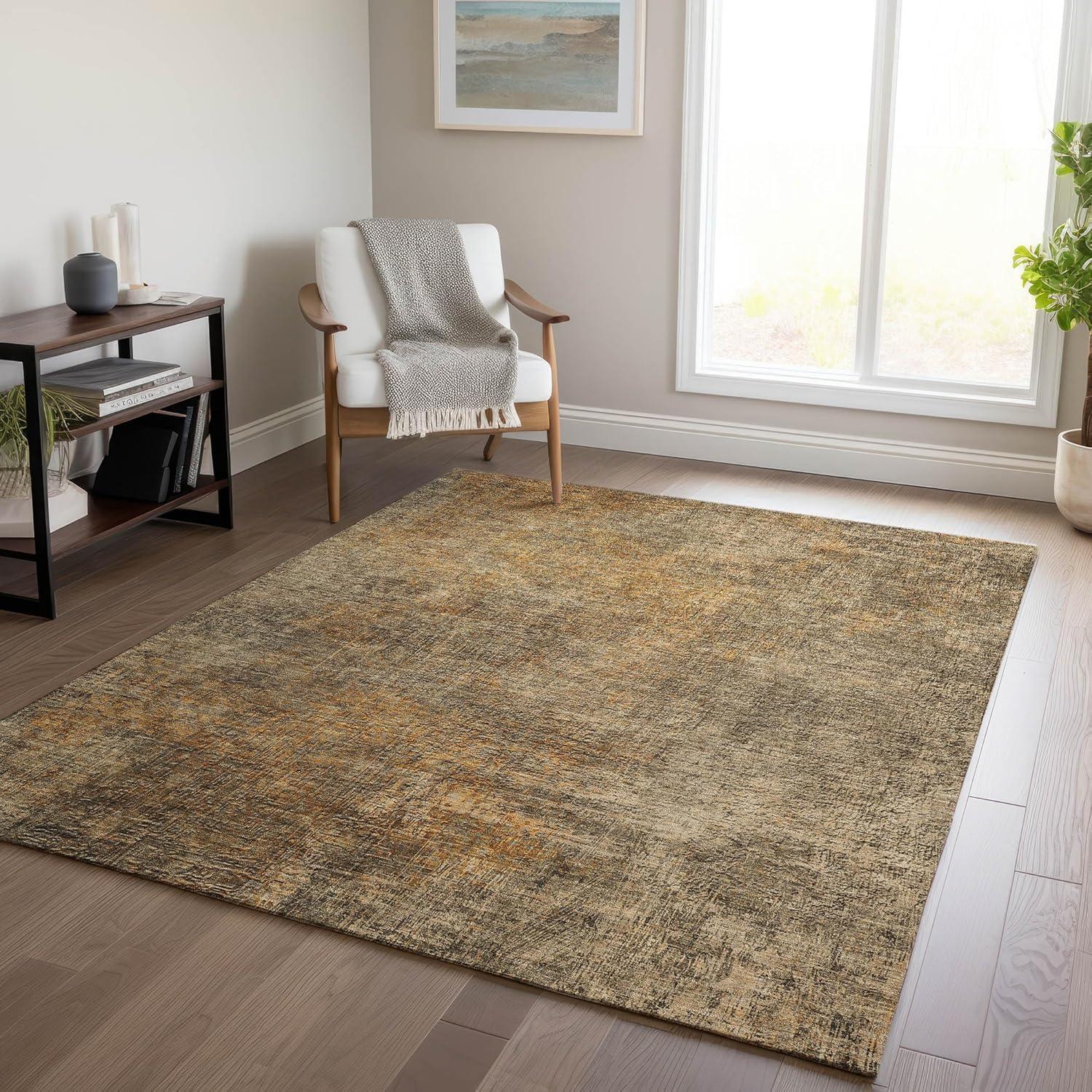 Brown Synthetic Flat Woven Reversible 10' x 14' Area Rug