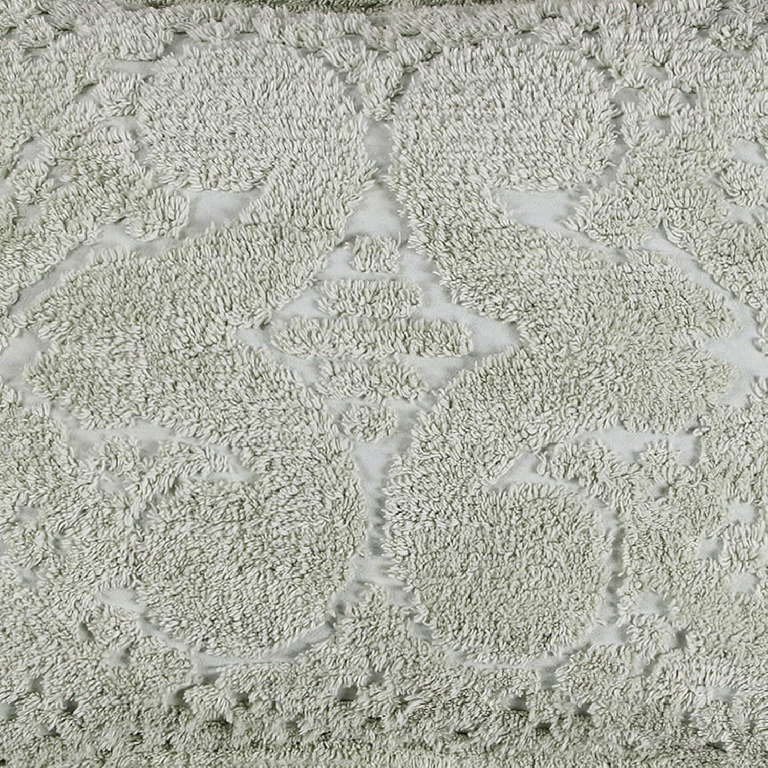 King Ashton Collection 100% Cotton Tufted Unique Luxurious Medallion Design Bedspread Sage - Better Trends