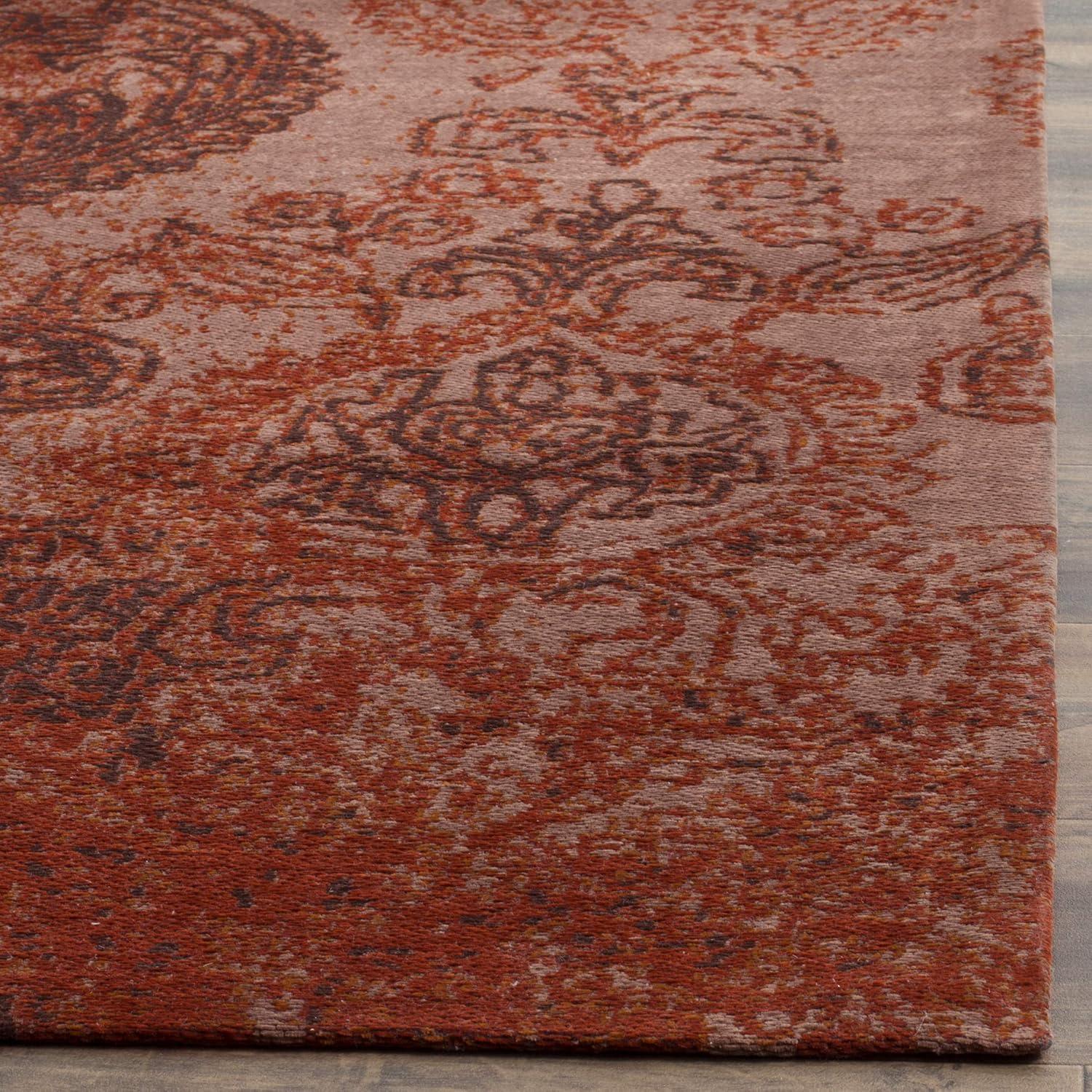 Classic Vintage CLV222 Power Loomed Area Rug - Rust/Brown - 6'x6' - Safavieh.