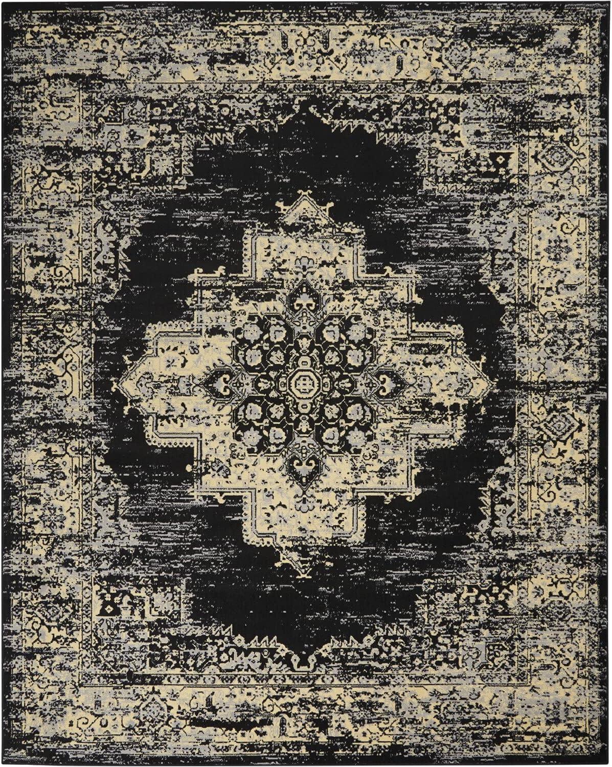 Nourison Grafix GRF14 Indoor Area Rug - Black 7' x 10'