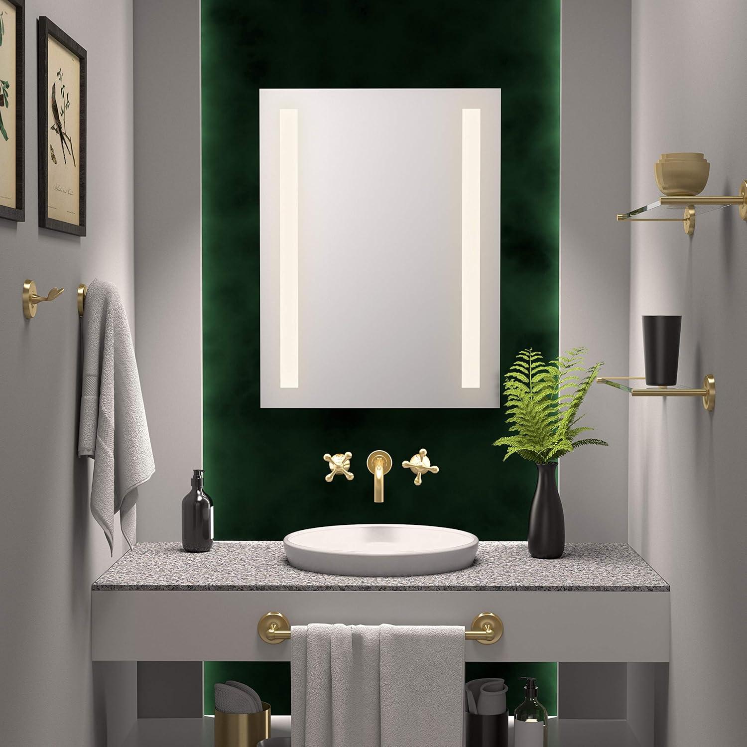 Designer II Frameless Rectangle Bathroom Vanity Mirror | Pivoting (Tilts) and Beveled Mirror