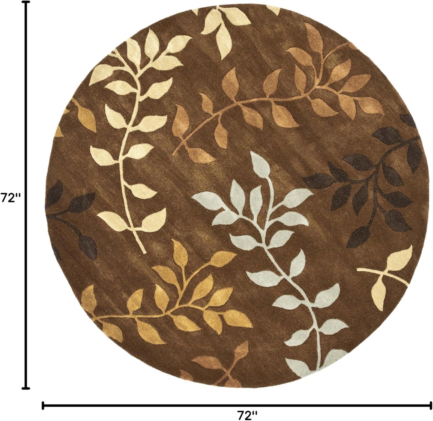 Soho SOH833 Hand Tufted Indoor Area Rug - Brown/Multi - 6' round - Safavieh.