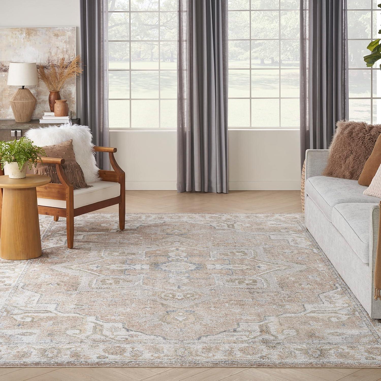 Nourison Washable Astra Vintage Medallion Indoor Flatweave Area Rug