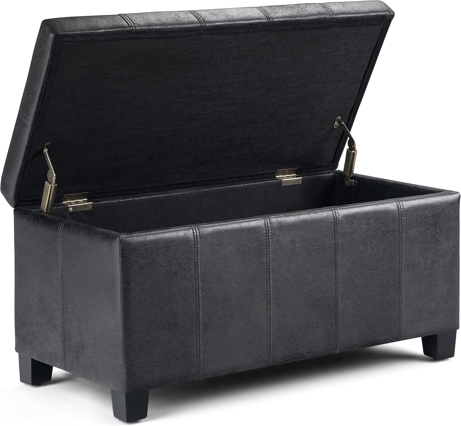 Simpli Home Dover Storage Ottoman Bench,Assembled