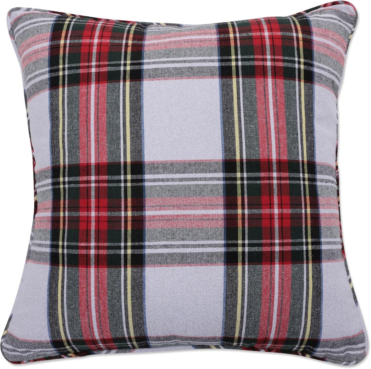 Pillow Perfect Plaid Reversible Throw Pillow