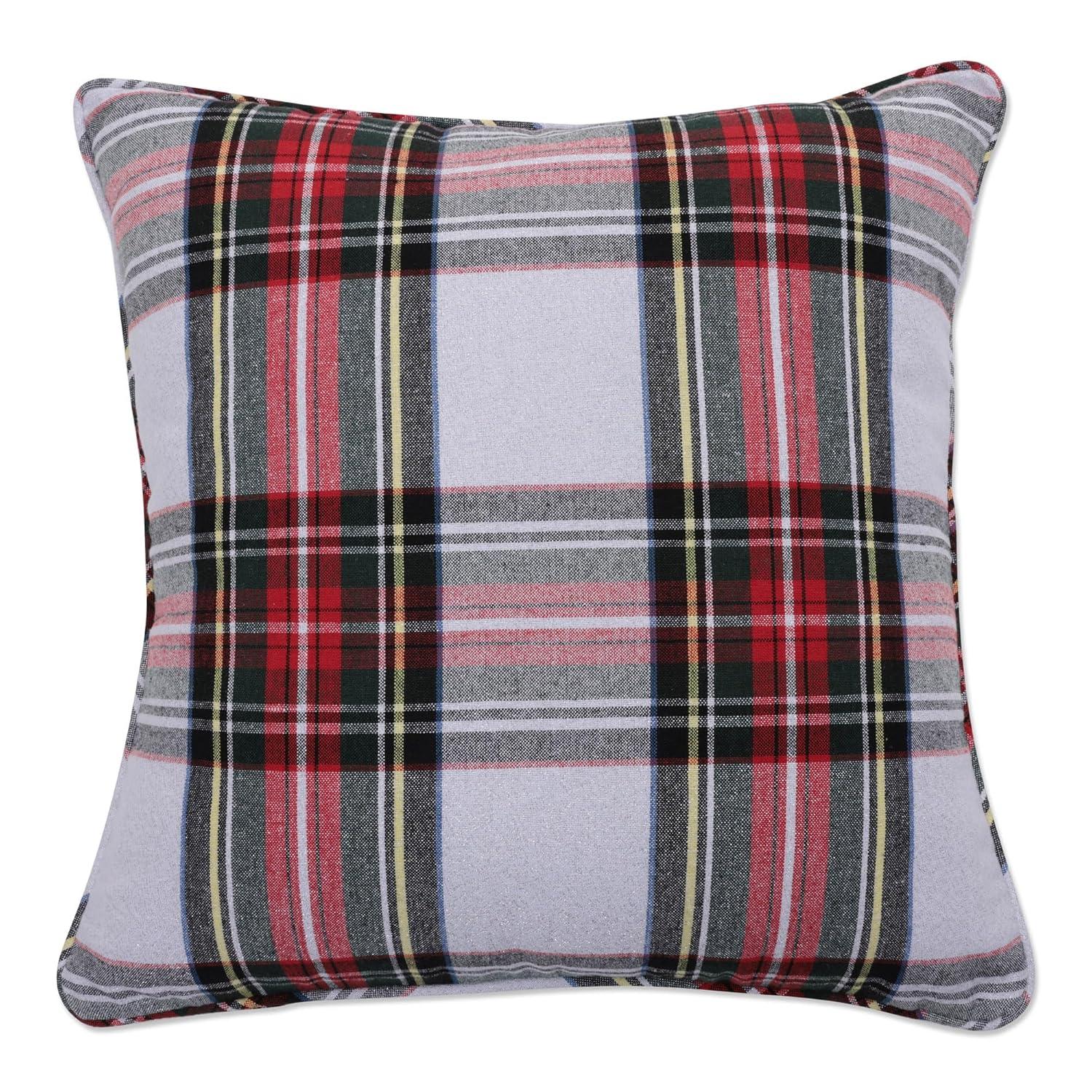 Pillow Perfect Plaid Reversible Throw Pillow