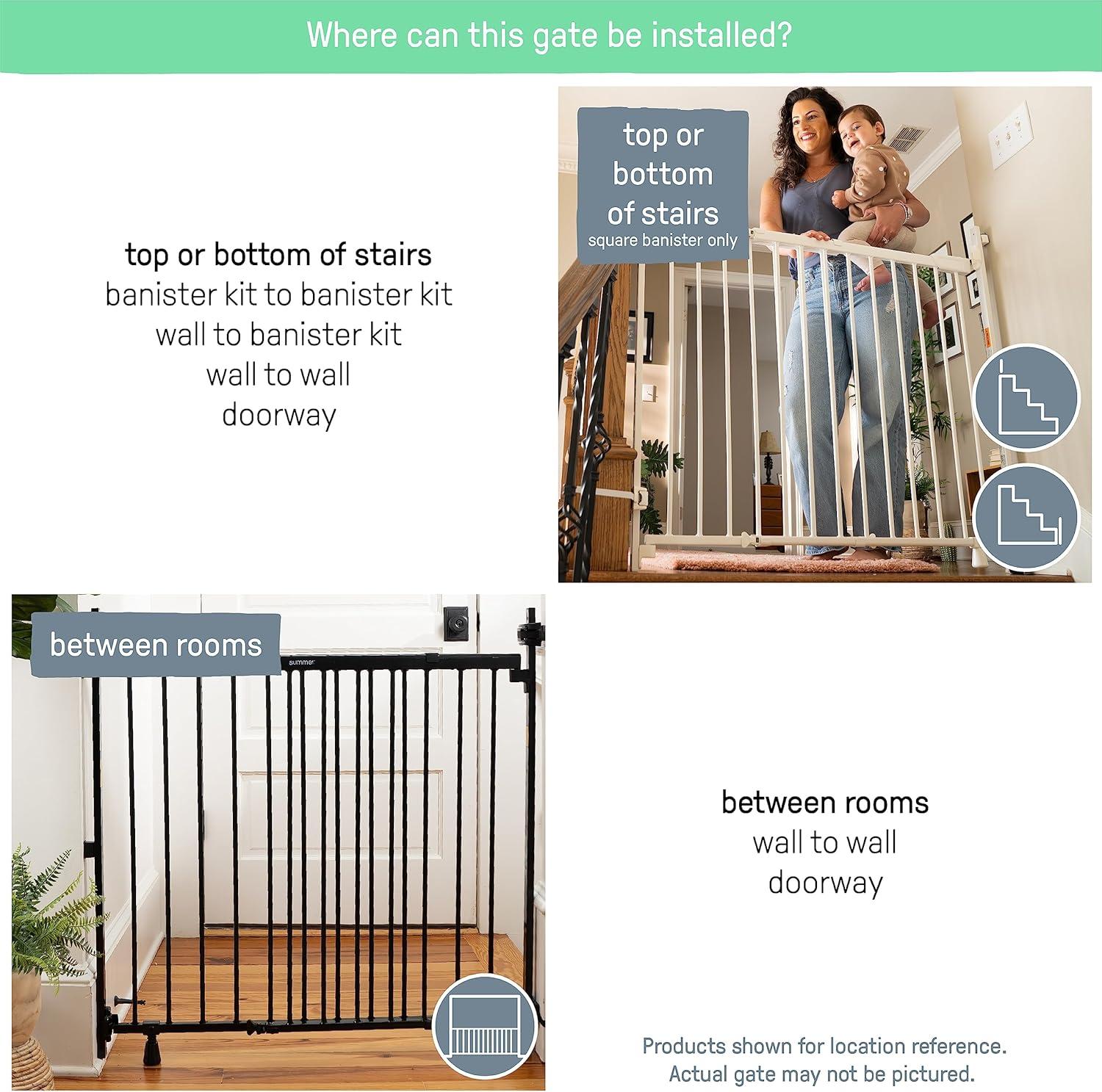 Summer by Ingenuity Metal Banister & Stair Safety Gate (Black)