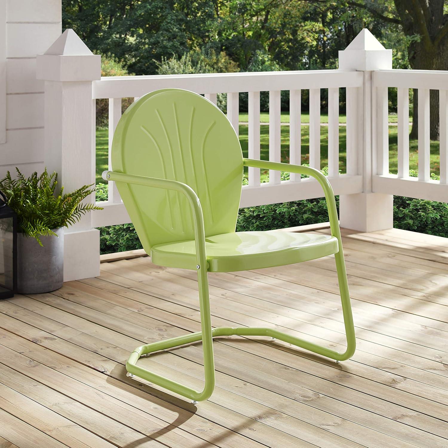 Key Lime Retro Metal Outdoor Lounge Chair