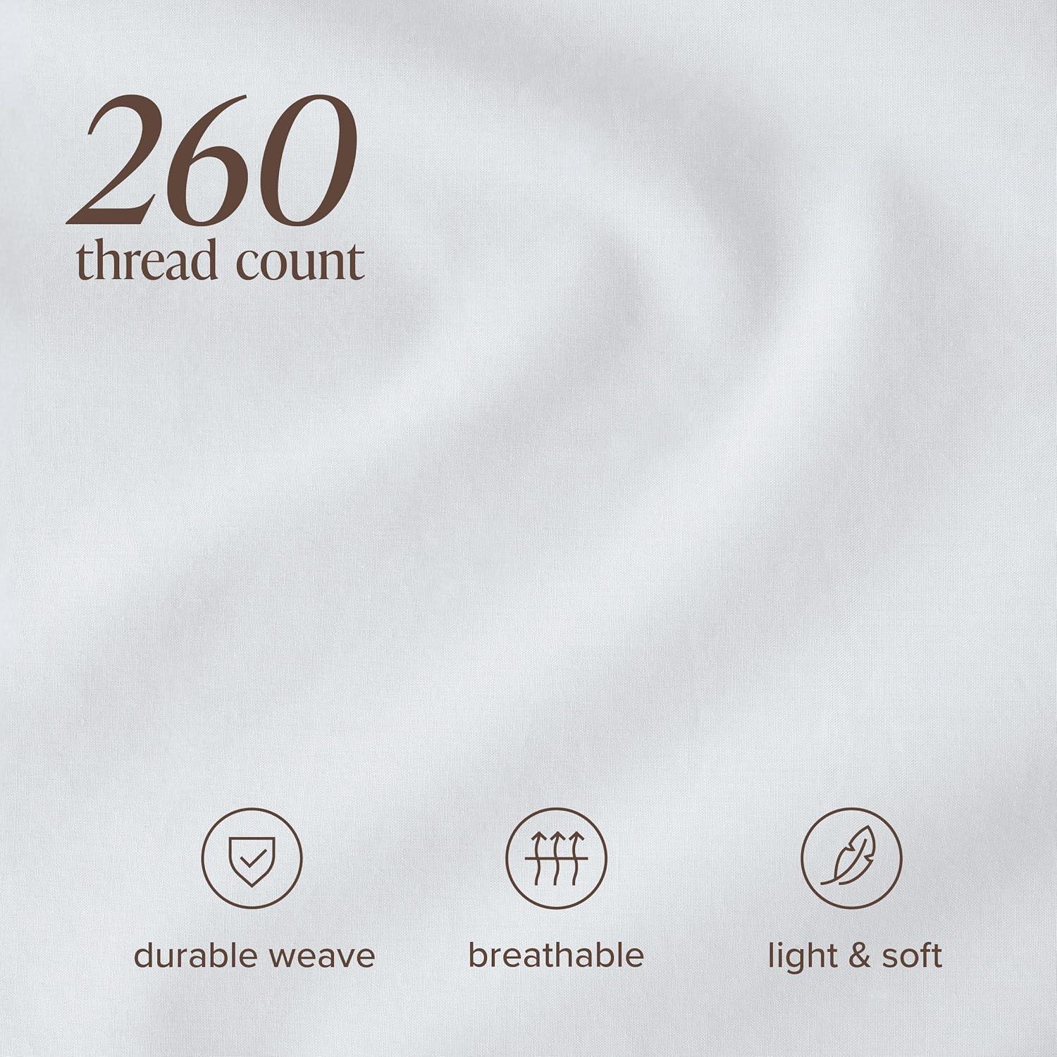 Bare Home 100% Cotton Percale Sheet Set