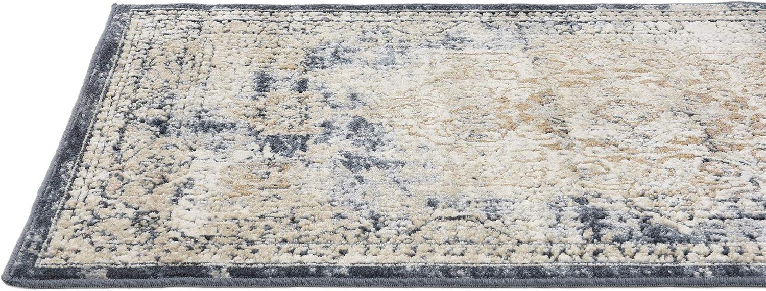 Unique Loom Chateau Collection Area Rug - Roosevelt (6' 1" x 9' Rectangle Slate Blue/Beige)