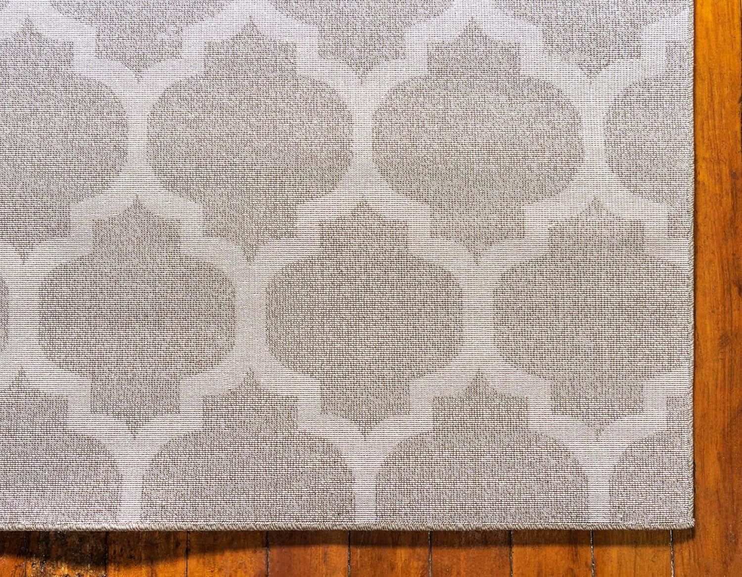 Unique Loom 7' 1 x 10' 0 Trellis Philadelphia Light Brown Area Rug