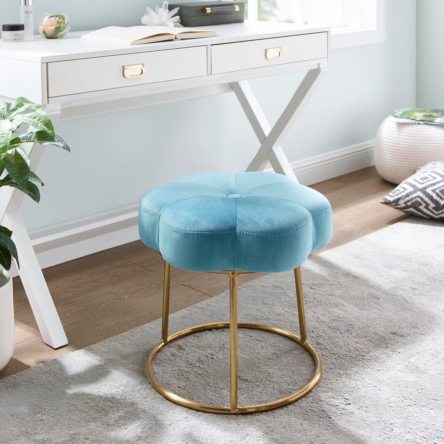 Ciara Flower Cushioned Vanity Stool