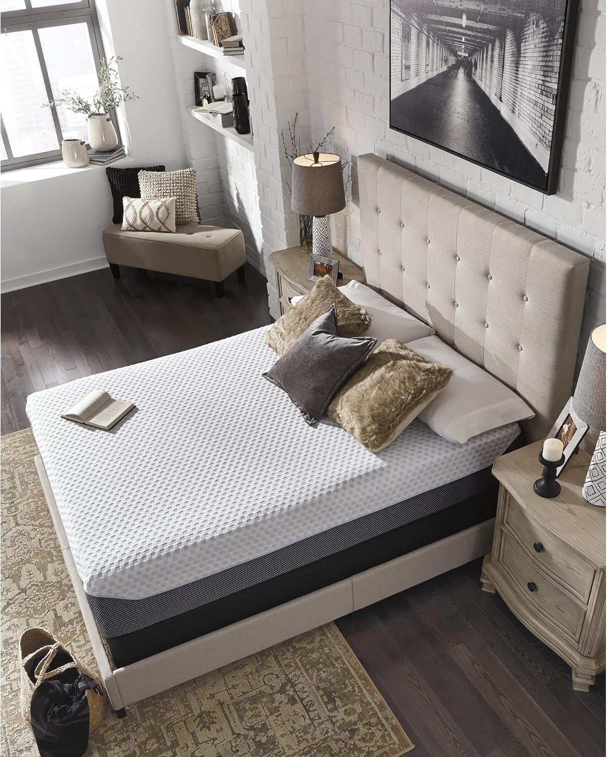 Signature Design by Ashley Chime Plush Charcoal Infused Memory Foam Mattress