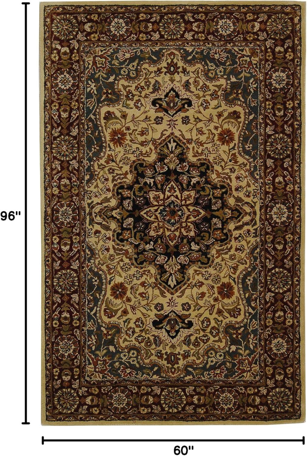 Heritage HG760 Hand Tufted Area Rug - Ivory/Red - 5'x8' - Safavieh.