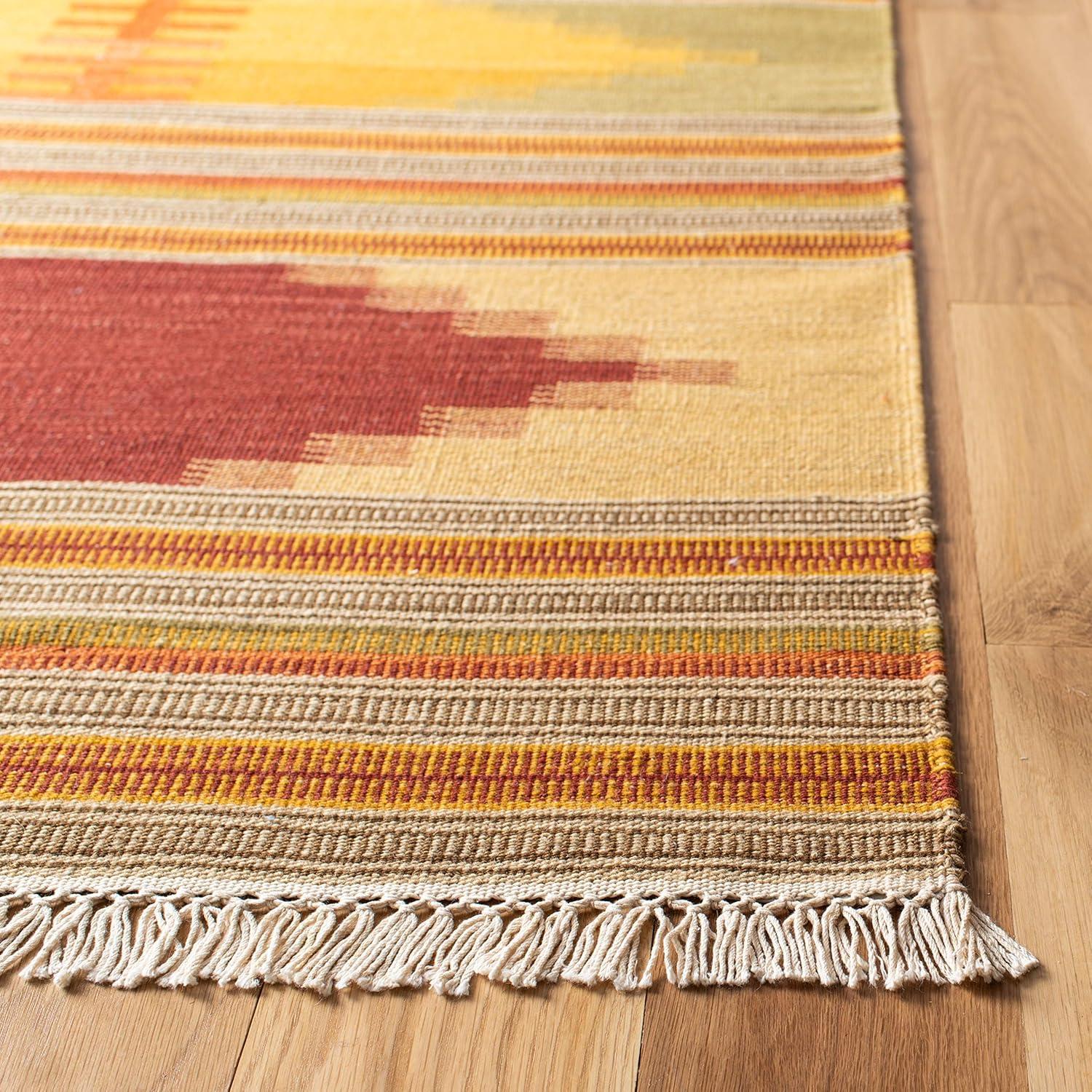 Kilim NVK177 Hand Woven Area Rug - Red/Multi - 6'x9' - Safavieh.