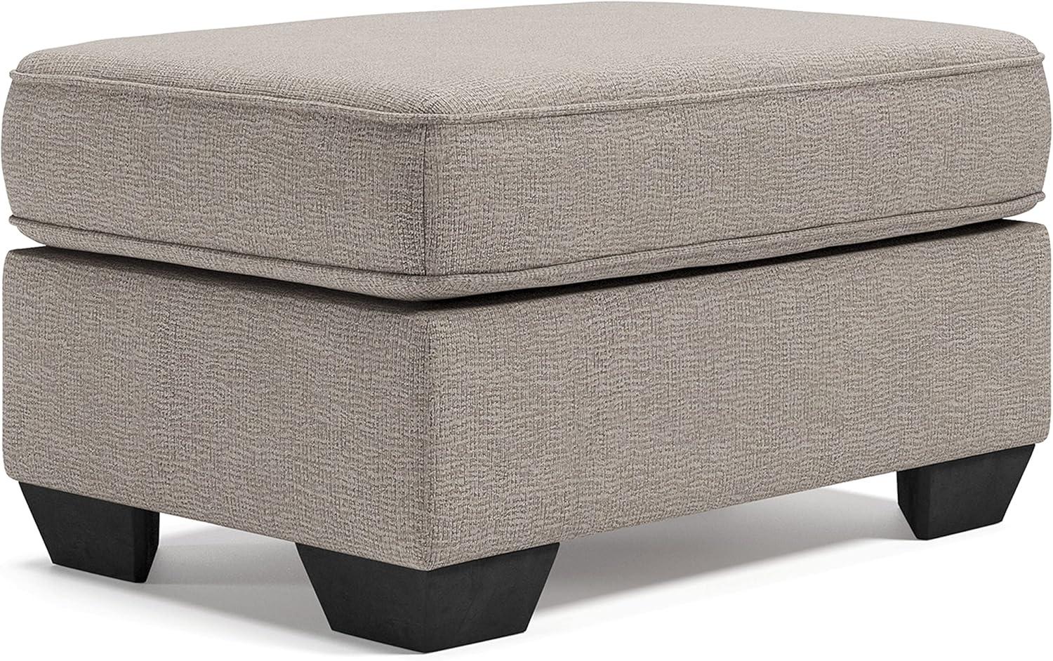 Signature Design by Ashley Contemporary Greaves Ottoman Chenille Stone