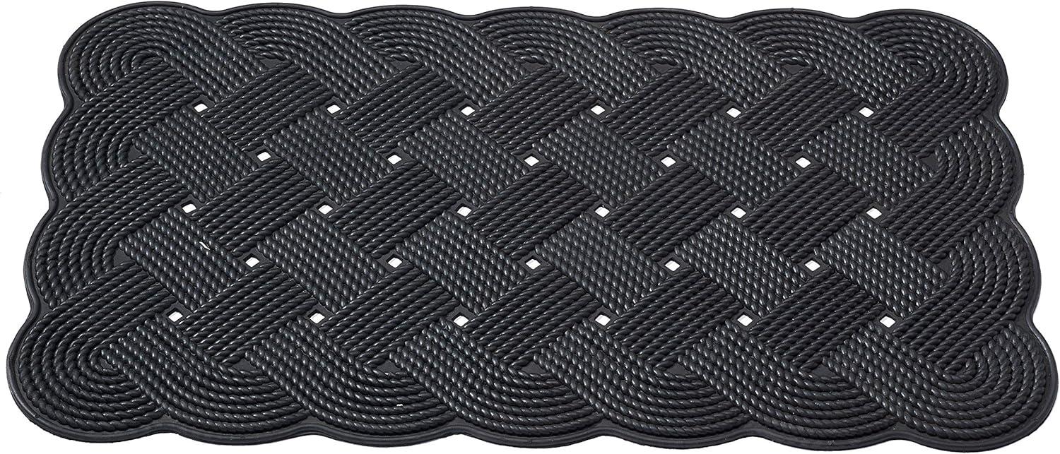 Home Furnishings by Larry Traverso Nautical Rope 30 in. x 18 in. Non-Slip Outdoor Door Mat