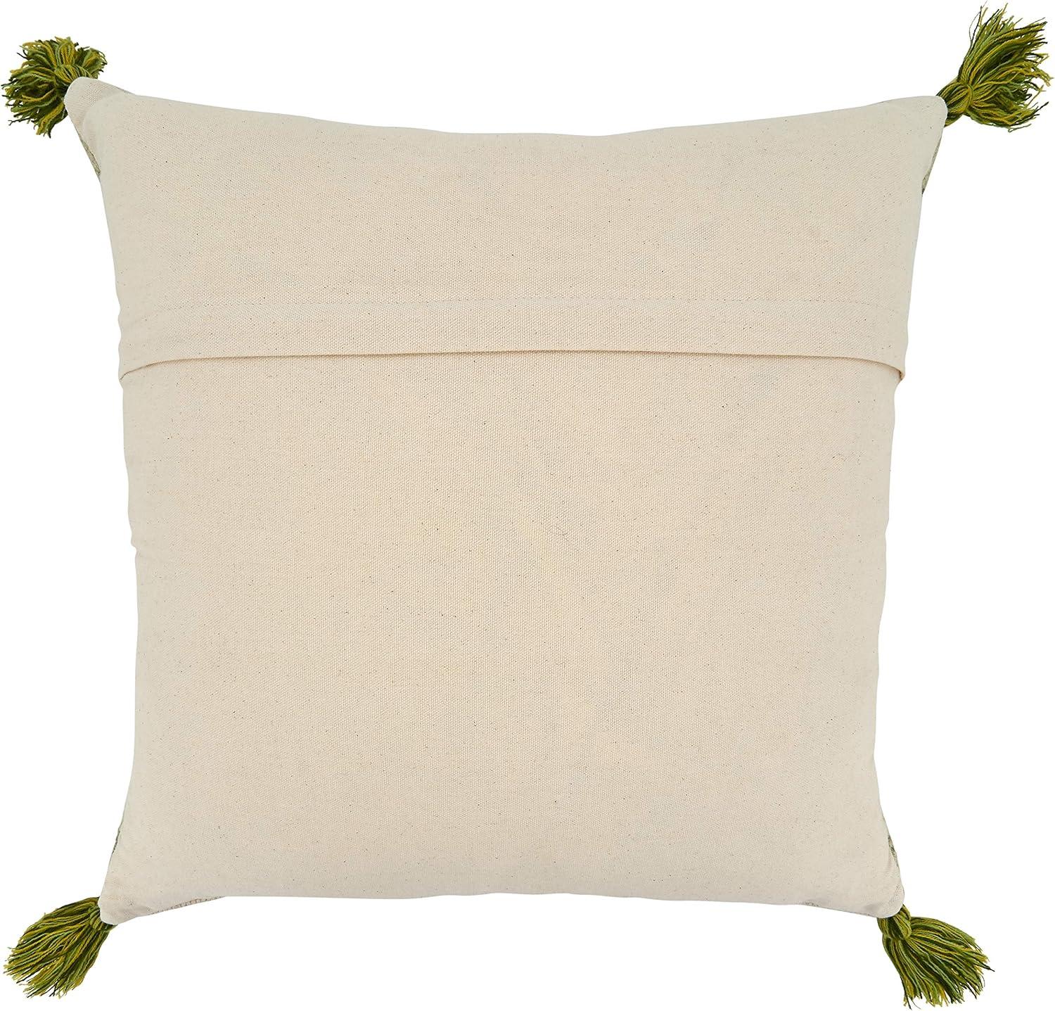 Saro Blossom Collection Floral Cotton Pillow Cover