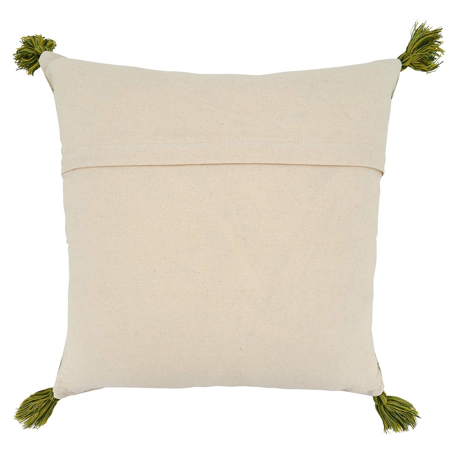 Saro Blossom Collection Floral Cotton Pillow Cover