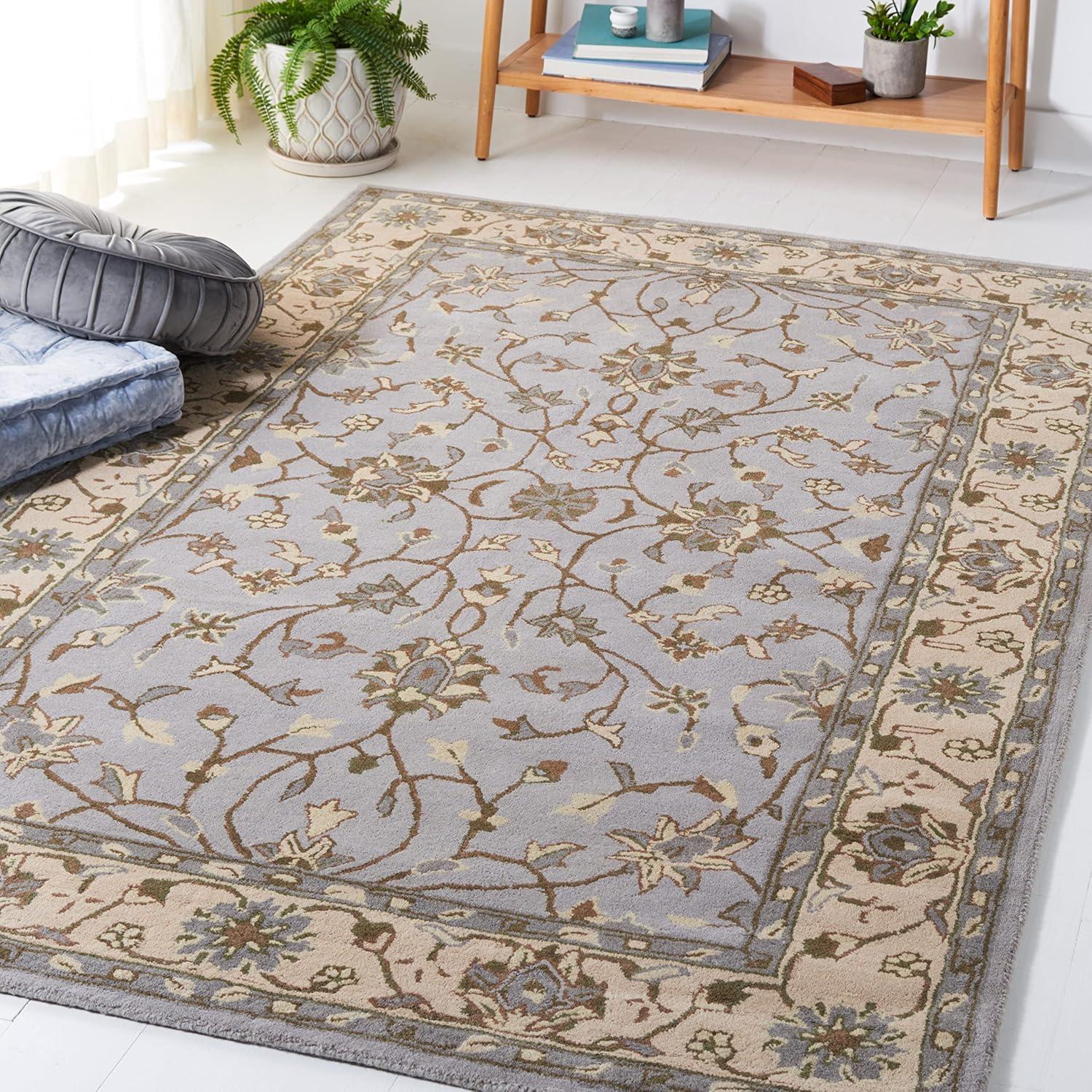 Heritage HG862 Hand Tufted Area Rug - Beige/Grey - 8'x10' - Safavieh.