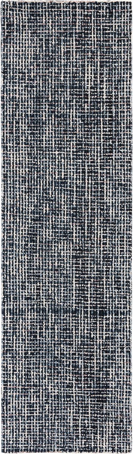 Abstract ABT468 Handmade Indoor Runner - Black/Grey - 2'-3"x8' - Safavieh