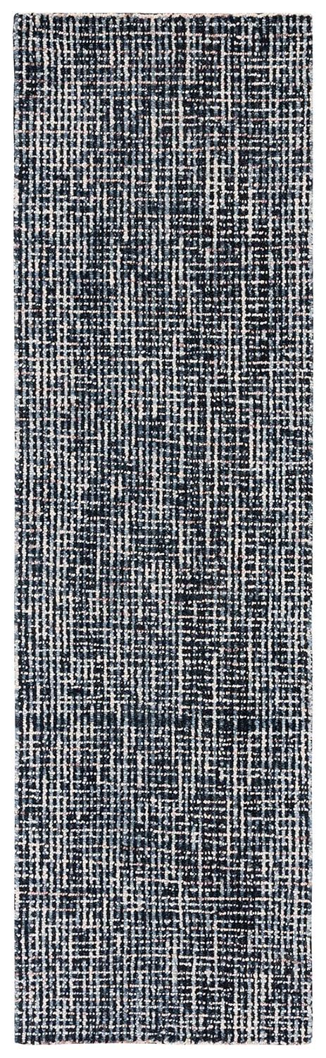Abstract ABT468 Handmade Indoor Runner - Black/Grey - 2'-3"x8' - Safavieh