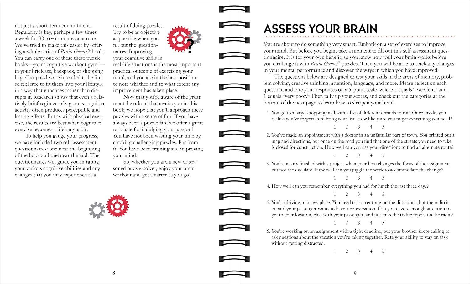 Brain Games - (Brain Games - Lower Your Brain Age in Minutes a Day) by  Publications International Ltd & Brain Games (Spiral Bound)