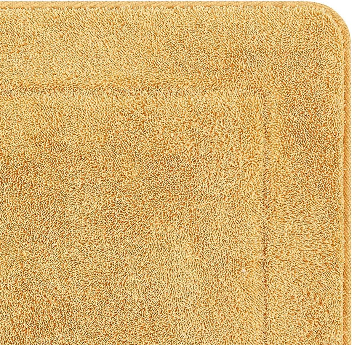 Daffodil Yellow Memory Foam Terry Bath Mat 17x24