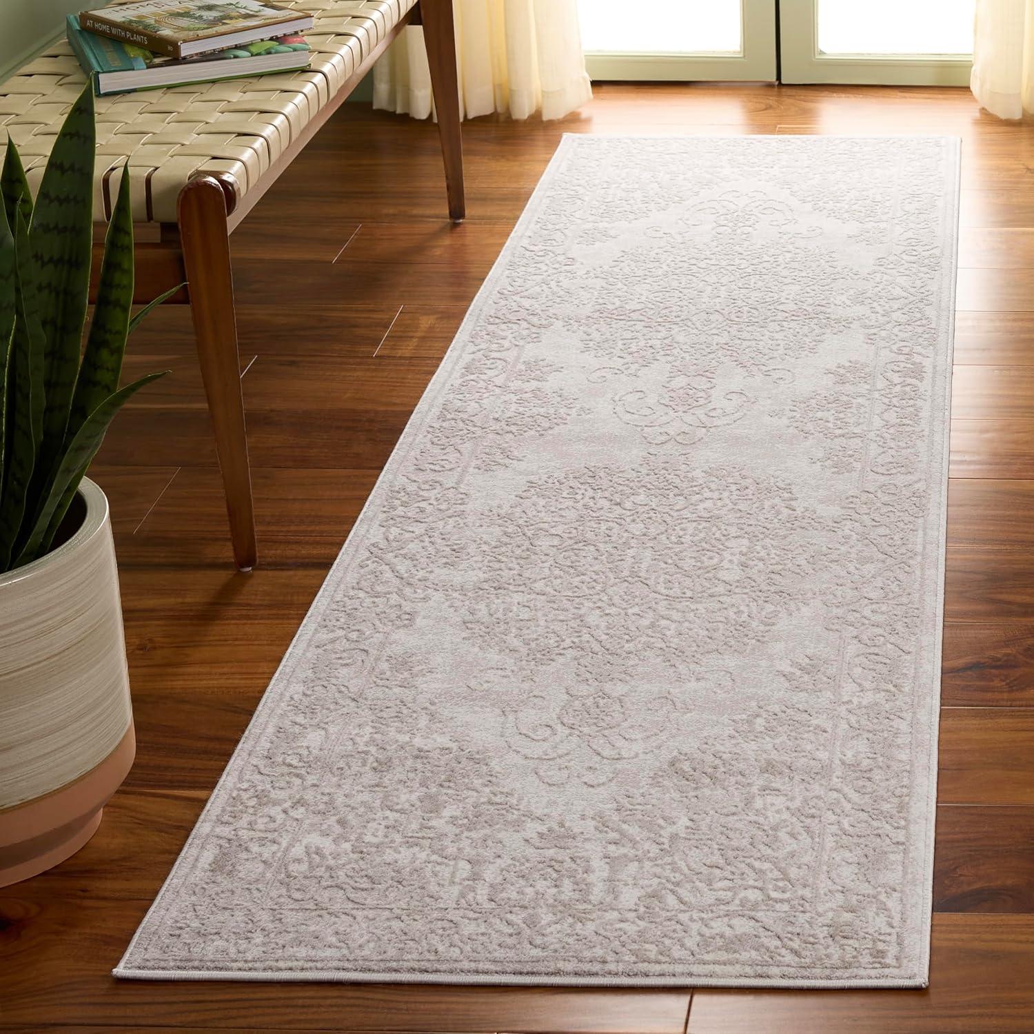 Reflection RFT664 Power Loomed Indoor Runner Rug - 2'3"x6' - Creme/Ivory - Safavieh