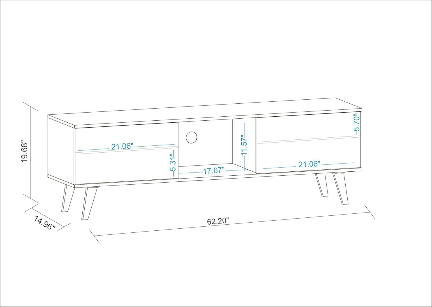 Doyers TV Stand for TVs up to 60" - Manhattan Comfort