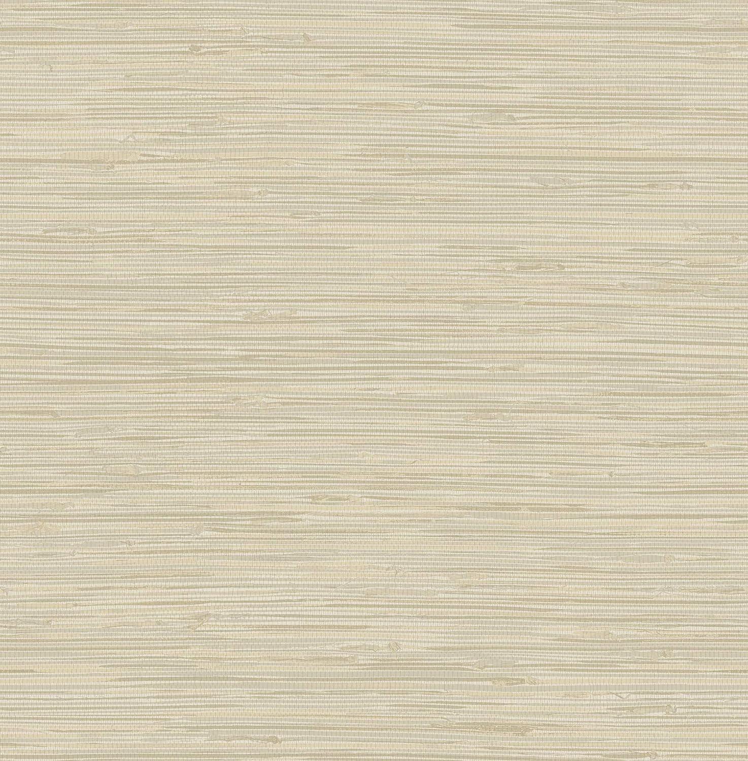 NuWallpaper Tibetan Grasscloth Cream Peel and Stick Wallpaper