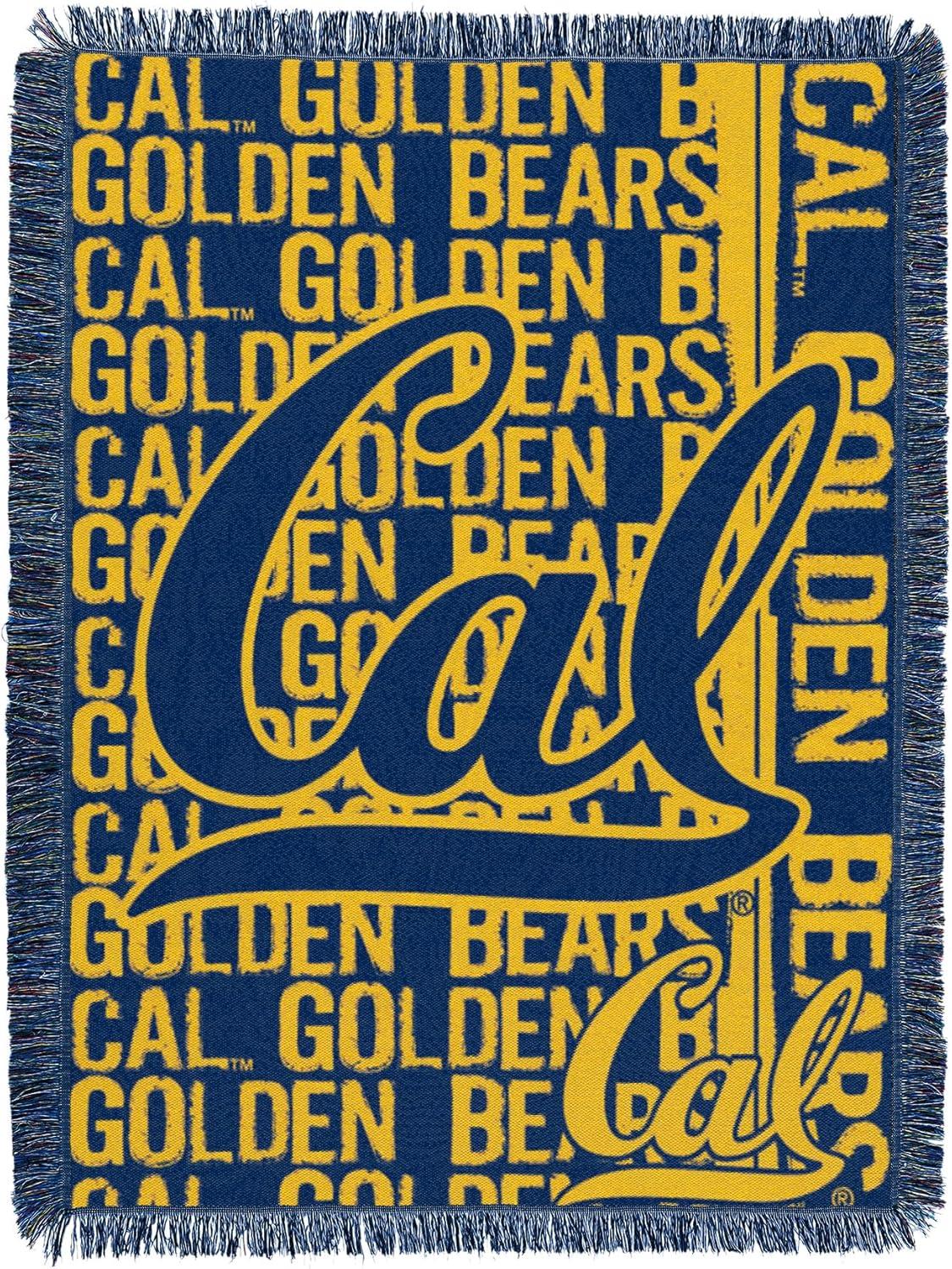 Northwest NCAA California Berkeley Jacquard Throw Blanket, College Sports Fan Decor, 46x60 Inches