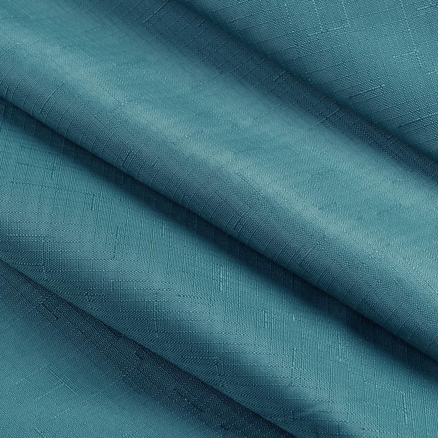 Teal Waterproof Polyester Patio Seat Cushion Covers, 24"×22"×4" (Set of 4)