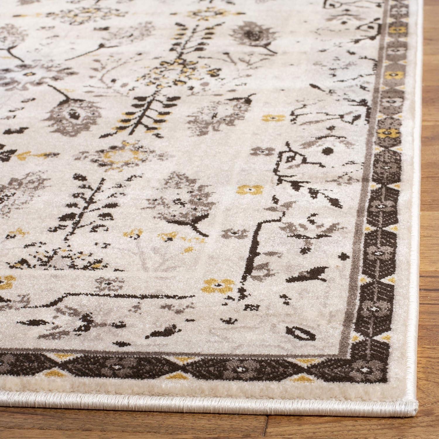 SAFAVIEH Serenity Collection SER208F Creme / Brown Rug