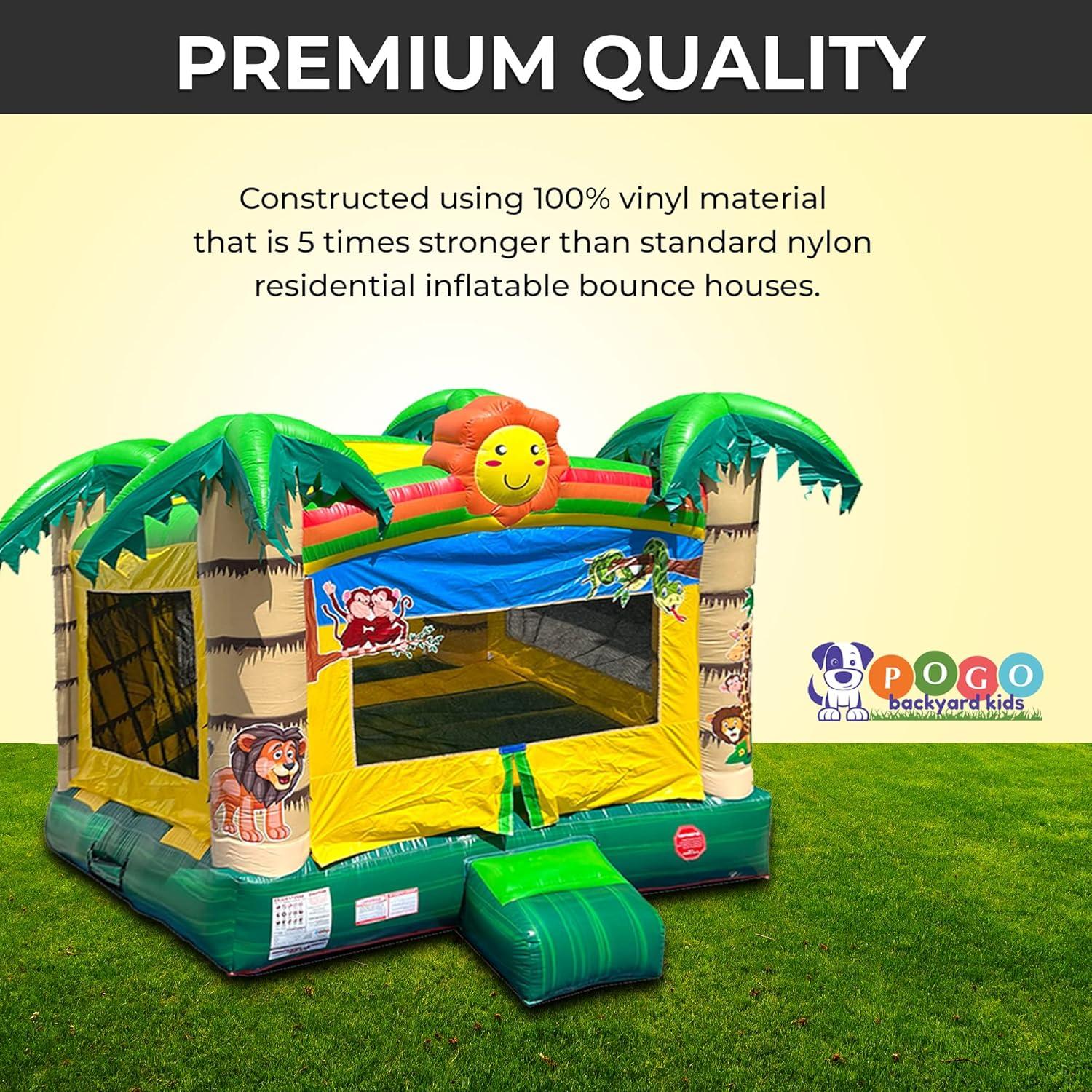 Pogo Bounce House Crossover Kids Inflatable Bounce House with Blower