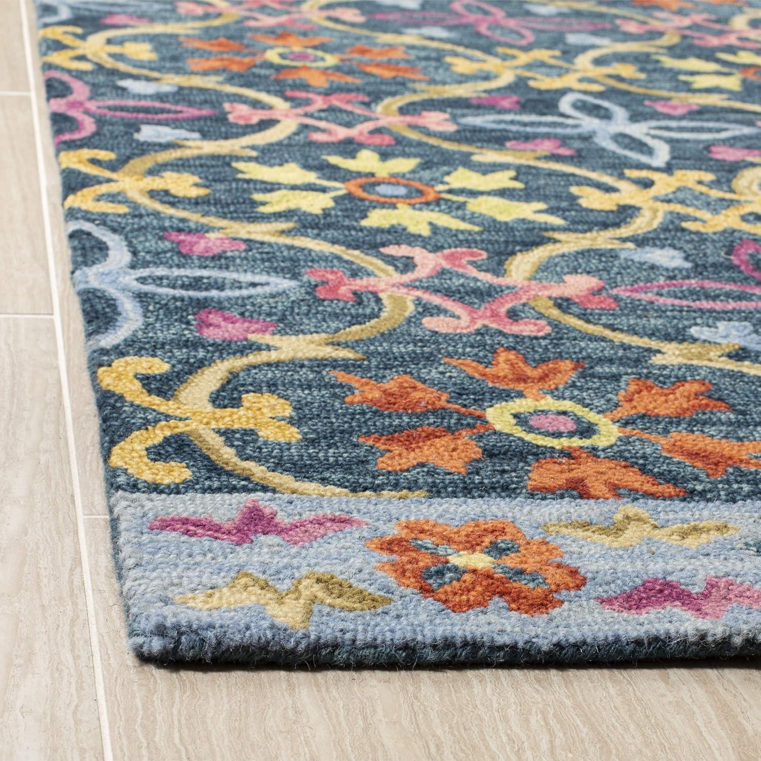 Suzani SZN310 Hand Hooked Indoor Area Rug  - Safavieh