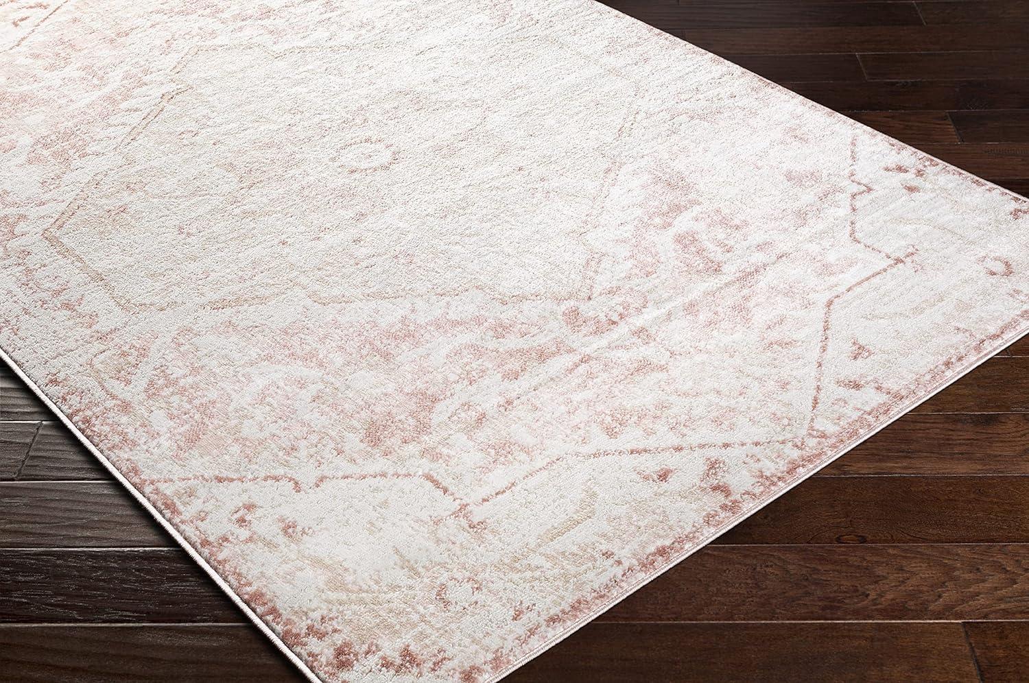 Serene Blush Square Synthetic Fur 7'10" Area Rug