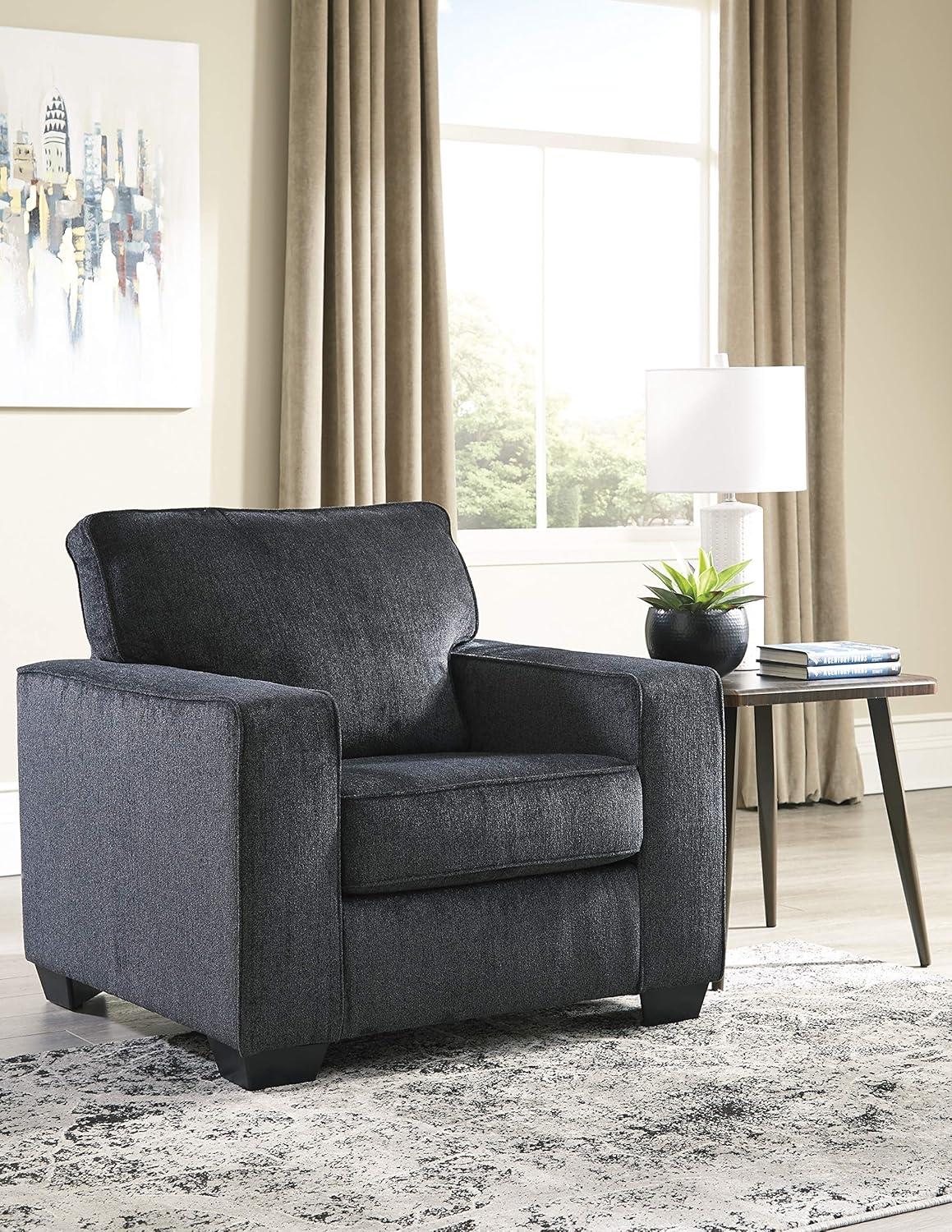 Sholes Upholstered Armchair with Ottoman