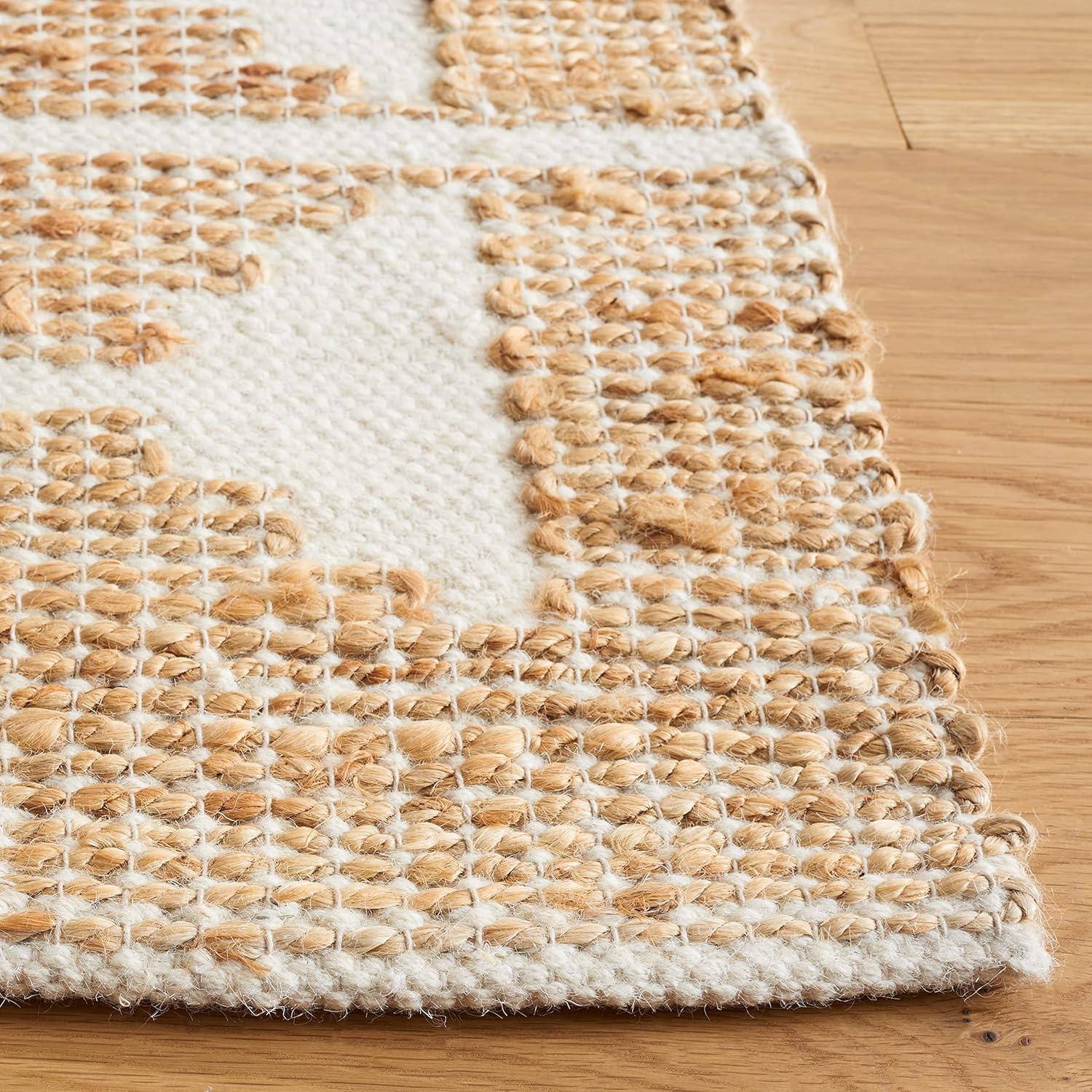 Eco-Friendly Handmade Ivory Wool 6' x 9' Area Rug