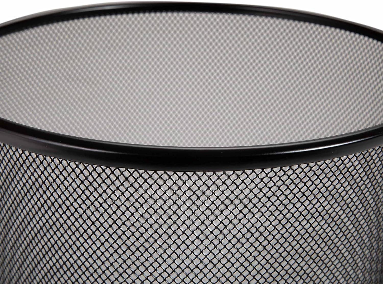 Mesh Trash Can, Waste Paper Basket, Round